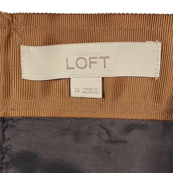 LOFT Wool Blend Brown Lined Pencil Skirt - Women’s 14 - Picture 8 of 10